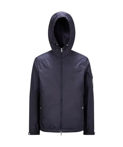 MONCLER MONCLER ETIACHE LOGO PATCH ZIP-UP JACKET