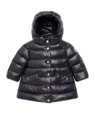 MONCLER MONCLER ENFANT LOGO PATCH HOODED COAT