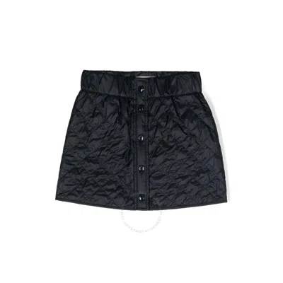 MONCLER MONCLER KIDS LOGO-PATCH QUILTED MINISKIRT
