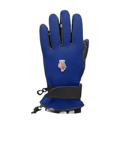 MONCLER LABEL SPLICING LEATHER GLOVES