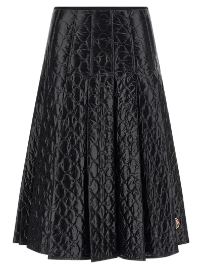 MONCLER LAQUÉ NYLON SKIRT SKIRTS BLACK