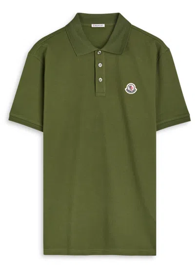 MONCLER MONCLER LOGO-APPLIQUÉD PIQUÉ COTTON POLO SHIRT