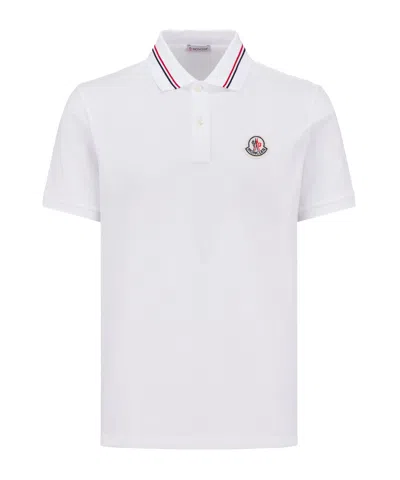 MONCLER MONCLER LOGO PATCH SHORT-SLEEVED POLO SHIRT