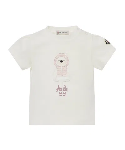 MONCLER MONCLER ENFANT GRAPHIC PRINTED CREWNECK T-SHIRT