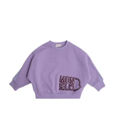 MONCLER MONCLER ENFANT LOGO EMBROIDERED CREWNECK SWEATSHIRT