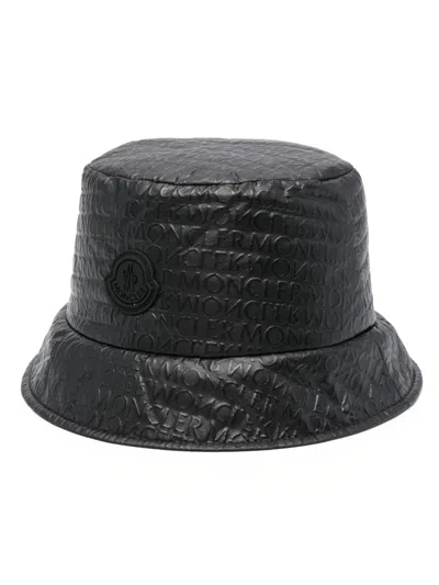 MONCLER LOGO-PRINT PADDED BUCKET HAT