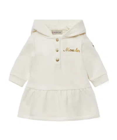 MONCLER MONCLER ENFANT LOGO PATCH HOODED DRESS