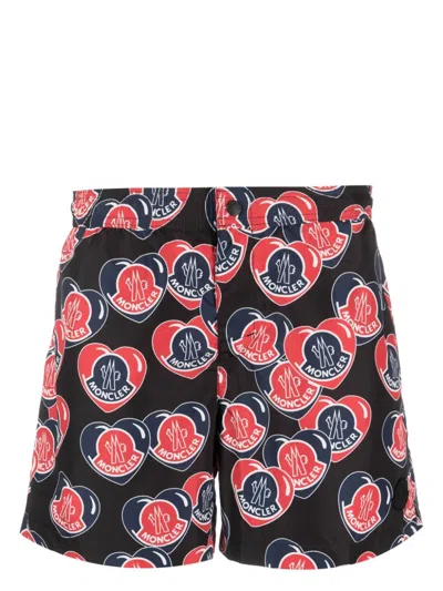 MONCLER LOGO-PRINT SWIM SHORTS