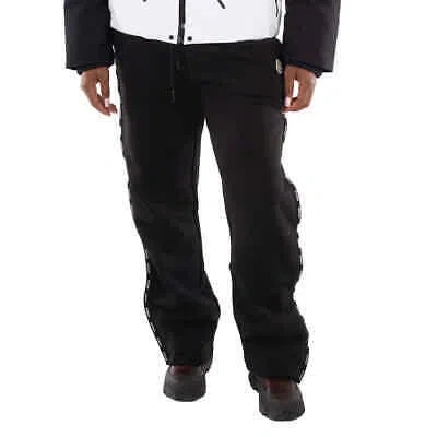 MONCLER MONCLER LOGO TRIM COTTON FLEECE TRACK PANTS