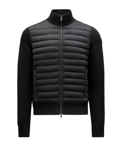 MONCLER MONCLER LOGO PATCH ZIP-UP PADDED JACKET