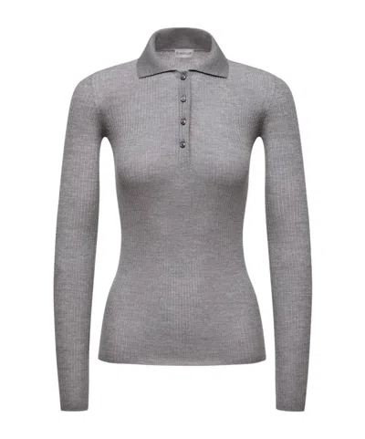 MONCLER MONCLER BUTTON DETAILED LONG-SLEEVED POLO SHIRT