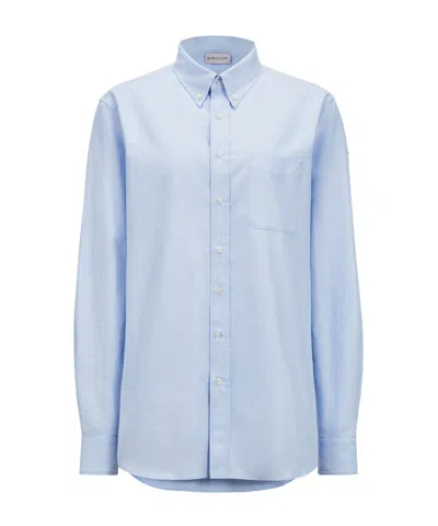 MONCLER LONG SLEEVE OXFORD COTTON SHIRT