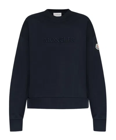 MONCLER MONCLER LOGO EMBROIDERED CREWNECK SWEATSHIRT