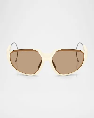 MONCLER ME8008 WRAPAROUND PLASTIC SUNGLASSES