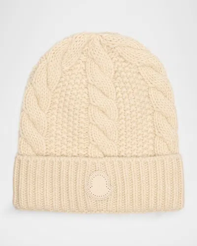 MONCLER MEN'S CHUNKY WOOL-CASHMERE BEANIE