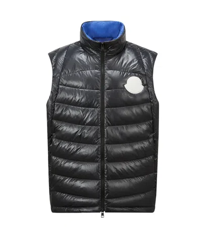 MONCLER MONCLER LOGO PATCH DOWN VEST
