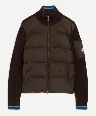 MONCLER MONCLER MENS PADDED WOOL ZIP-UP CARDIGAN