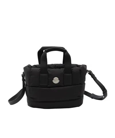 MONCLER MONCLER LOGO PATCH PADDED TOTE BAG