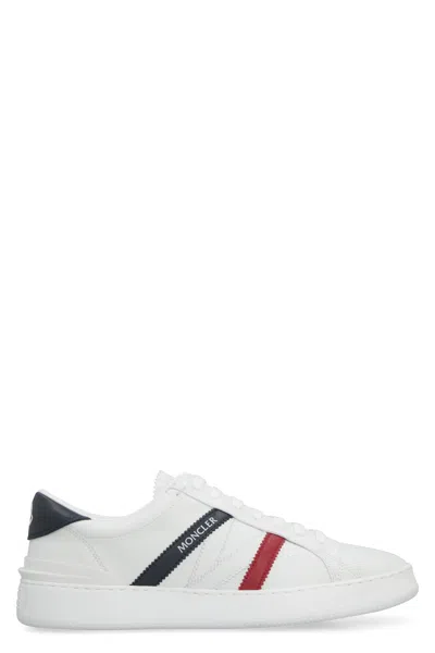 MONCLER MONACO LEATHER LOW-TOP SNEAKERS