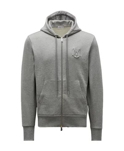 MONCLER MONOGRAM ZIP-UP HOODIE