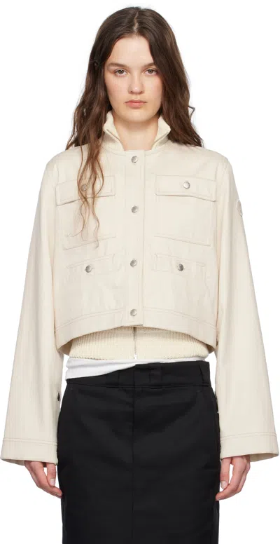 MONCLER OFF-WHITE CHATEL DENIM JACKET