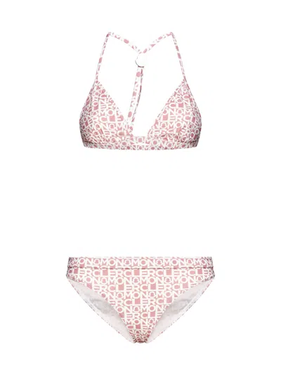 MONCLER PINK LOGOED BIKINI