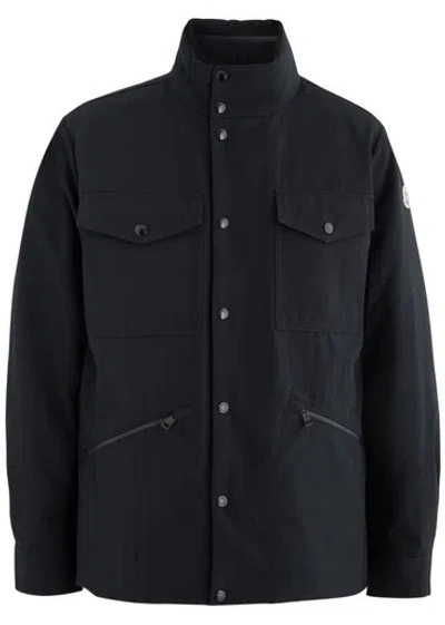 MONCLER MONCLER MEN'S PROMONTOIRE REVERSIBLE WOVEN NAVY SHELL JACKET
