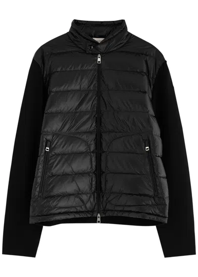 MONCLER MONCLER QUILTED NYLON AND WOOL JACKET