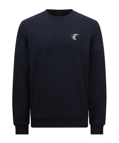 MONCLER MONCLER LOGO PATCH CREWNECK SWEATSHIRT