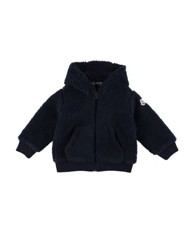 MONCLER MONCLER ENFANT LOGO PATCH ZIP-UP JACKET