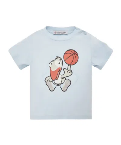 MONCLER BASKETBALL MOTIF COTTON T-SHIRT