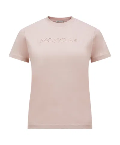 MONCLER MONCLER LOGO EMBROIDERED CREWNECK T-SHIRT