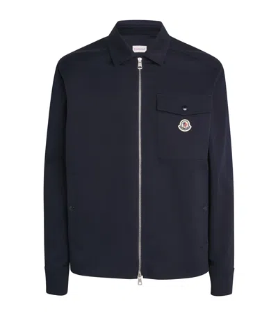 MONCLER STRETCH-COTTON COLLARED JACKET
