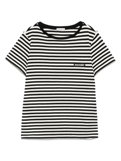 MONCLER STRIPED COTTON T-SHIRT