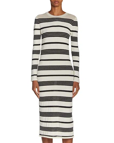 MONCLER STRIPED MIDI DRESS