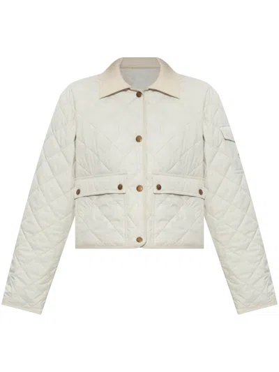 MONCLER WOMEN WHITE CHITRE JACKET, L LUXURY JACKETS FOR WOMEN DARVEYS