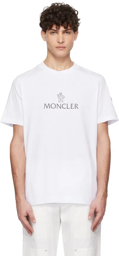 MONCLER WHITE LOGO COTTON T-SHIRT