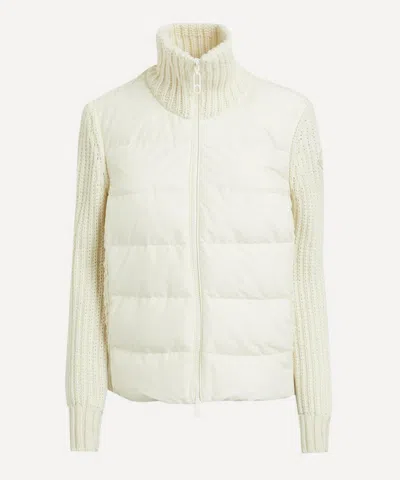 MONCLER MONCLER WOMEN'S PADDED WOOL AND CASHMERE ZIP-UP CARDIGAN