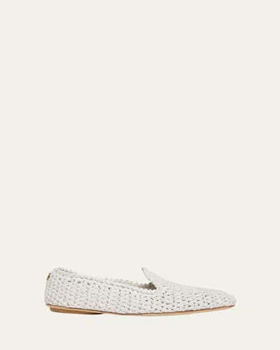 MONCLER WOVEN LEATHER LOAFERS
