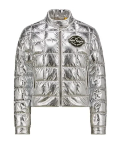 MONCLER MONCLER X PALM ANGELS LOGO PATCH DOWN JACKET