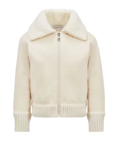 MONCLER MONCLER ENFANT LOGO PATCH ZIP-UP SWEATSHIRT