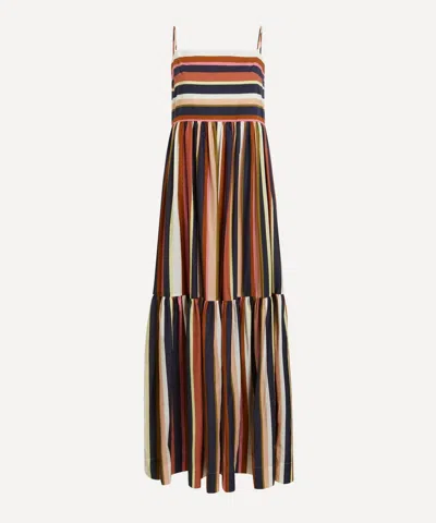 MONDO CORSINI MONDO CORSINI WOMEN'S DOROTHY ITALIAN STRIPE COTTON POPLIN MAXI DRESS