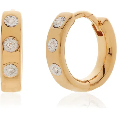 MONICA VINADER MONICA VINADER FIJI DIAMOND HUGGIE HOOP EARRINGS