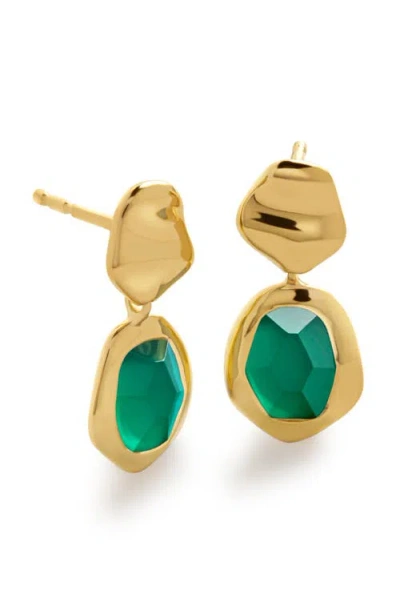 MONICA VINADER MONICA VINADER ODYSSEY GREEN ONYX DROP EARRINGS