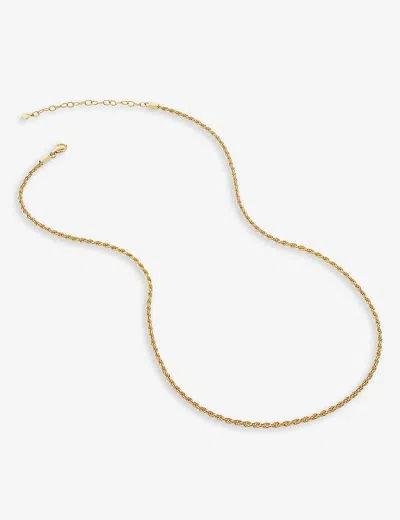 MONICA VINADER WOMENS MONICA VINADER ROPE-EFFECT 18CT YELLOW GOLD-PLATED VERMEIL STERLING-SILVER CHAIN NECKLAC