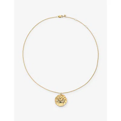 MONICA VINADER WOMENS SAGITTARIUS ZODIAC 18CT YELLOW GOLD VERMEIL PENDANT NECKLAC