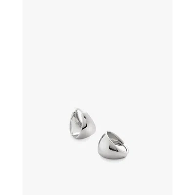 MONICA VINADER WOMENS TAPERED STERLING SILVER HUGGIE EARRINGS