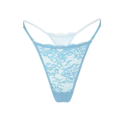 MONIQUE MORIN LINGERIE WOMEN'S BLUE RUSH MICRO-G THONG MOONLIT