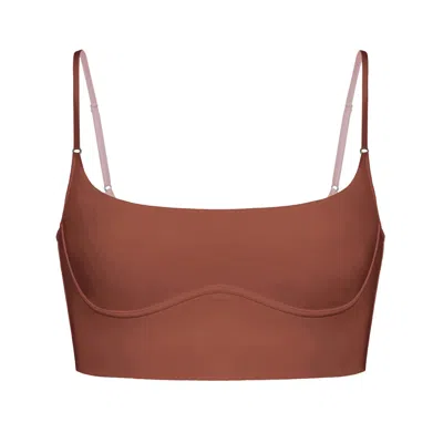 MONIQUE MORIN LINGERIE WOMEN'S BROWN CORE LONG LINE BRALETTE SUGAR