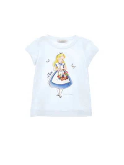 MONNALISA MONNALISA  ALICE PRINT JERSEY T-SHIRT
